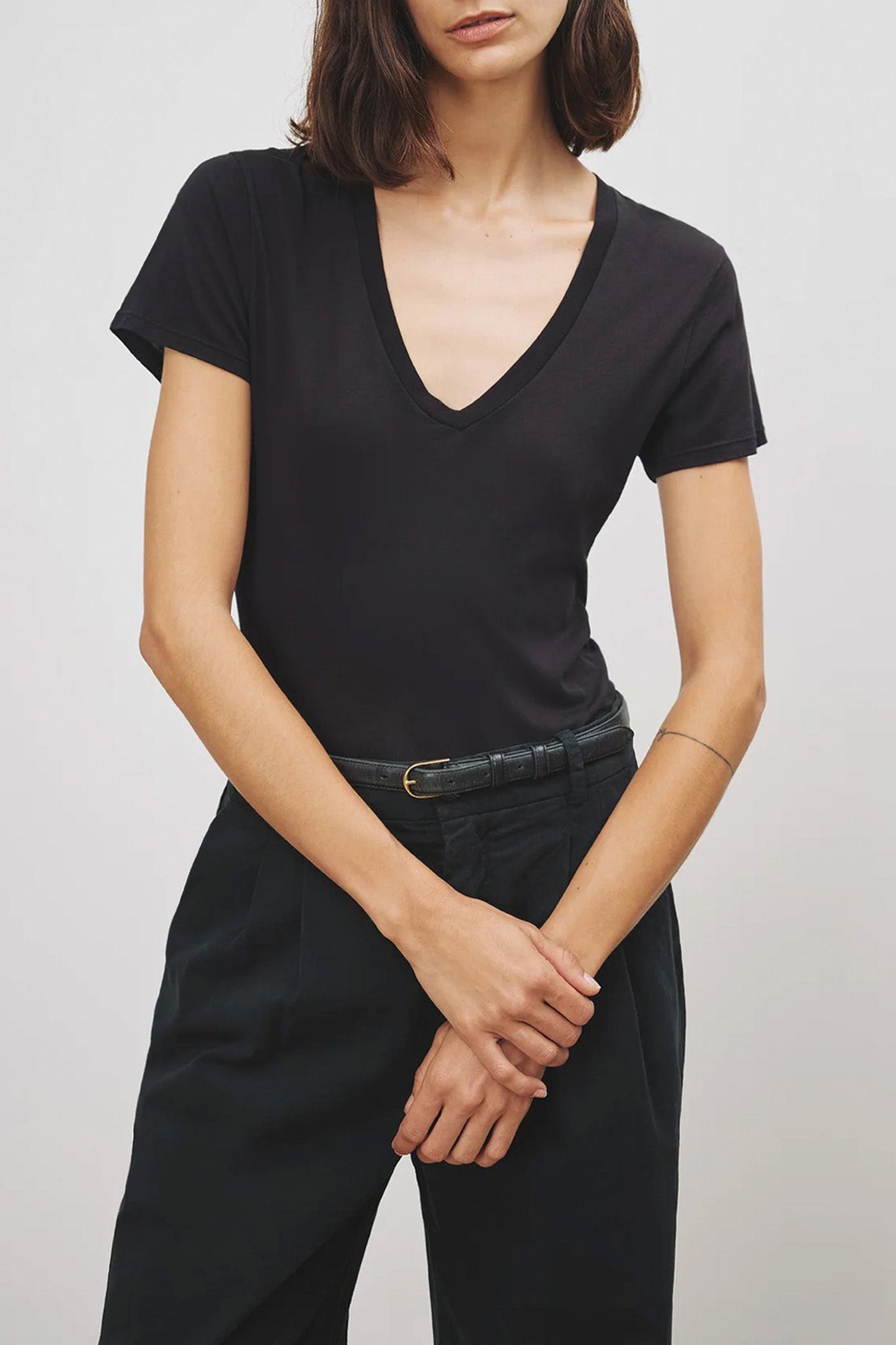 T-Shirt Carol in Jet Black Nili Lotan