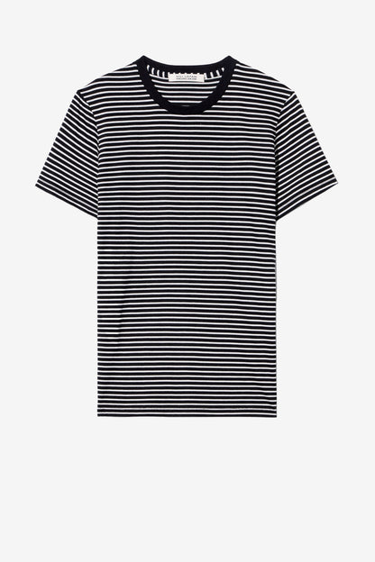 Lana T-Shirt in Black/Ivory by Nili Lotan - Anita Hass