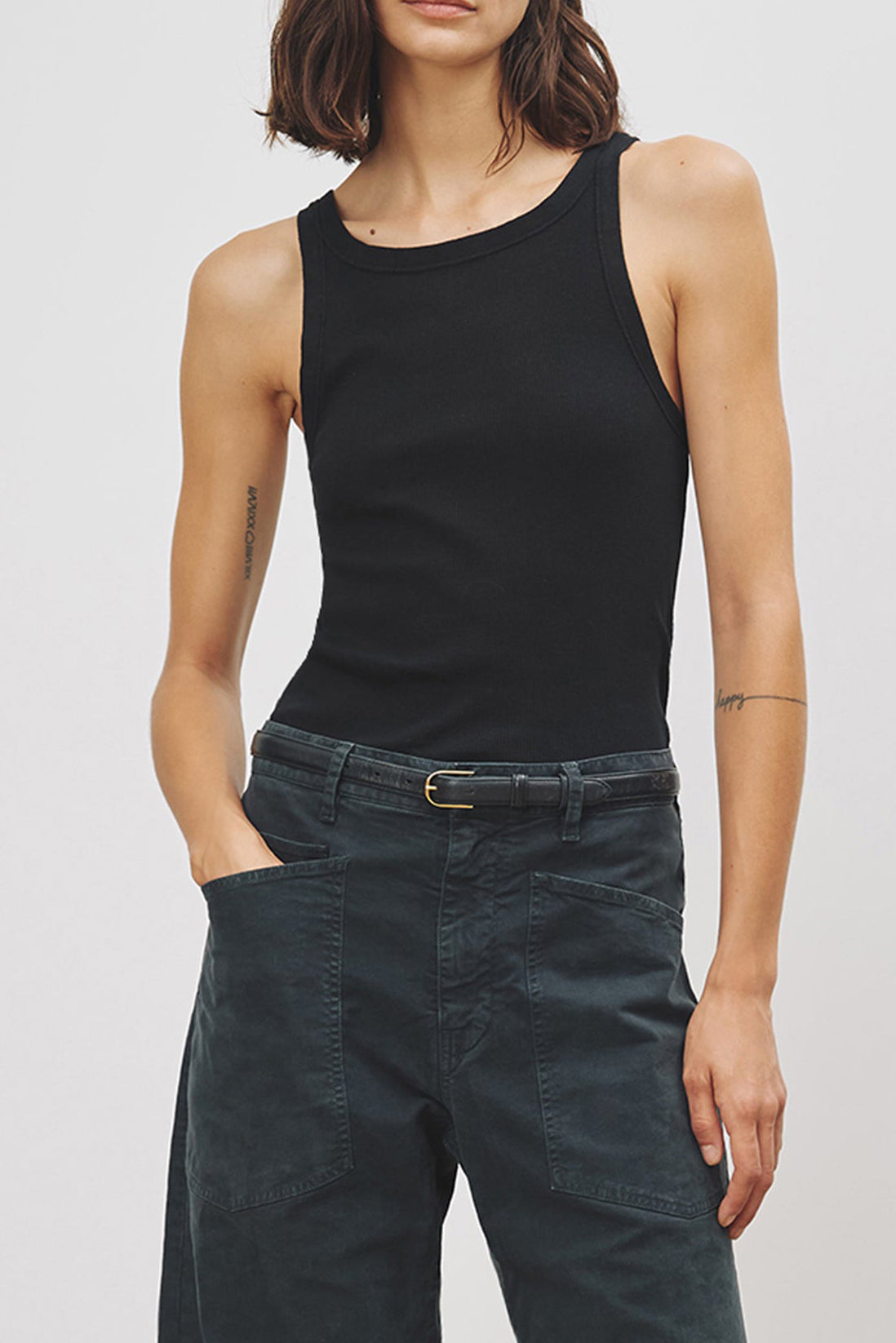 Tank Top Jennifer in Jet Black Nili Lotan