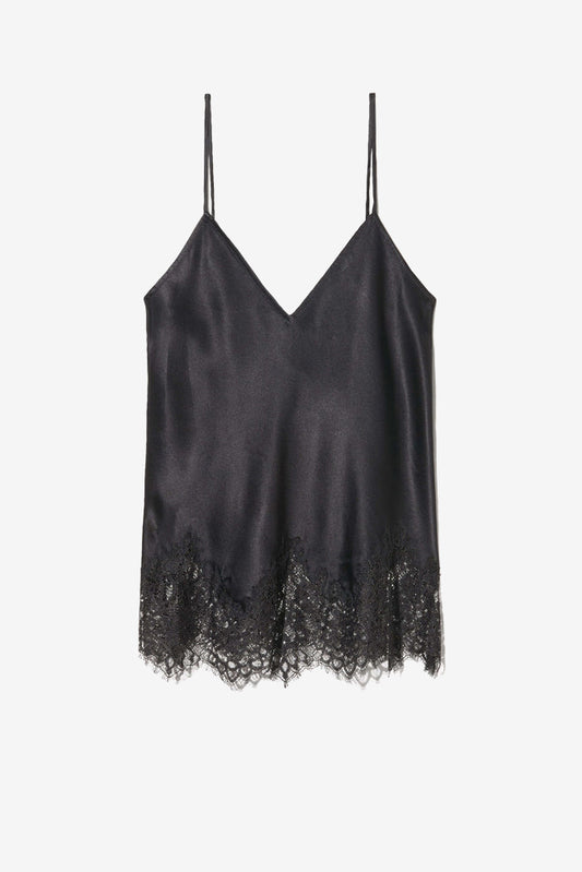 Top: Nadine Lace Cami in Black by Nili Lotan - Anita Hass