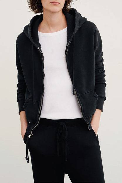 Hoodie Callie Zip Up in Washed BlackNili Lotan - Anita Hass