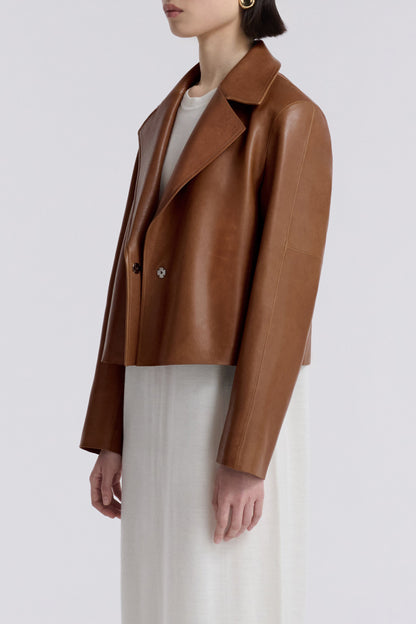 Lederjacke Rowan in Cognac