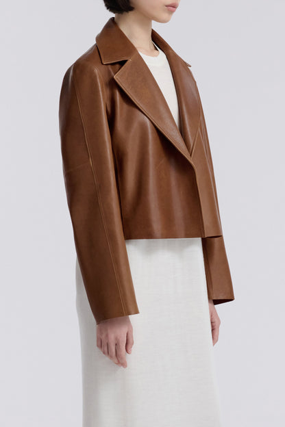 Lederjacke Rowan in Cognac