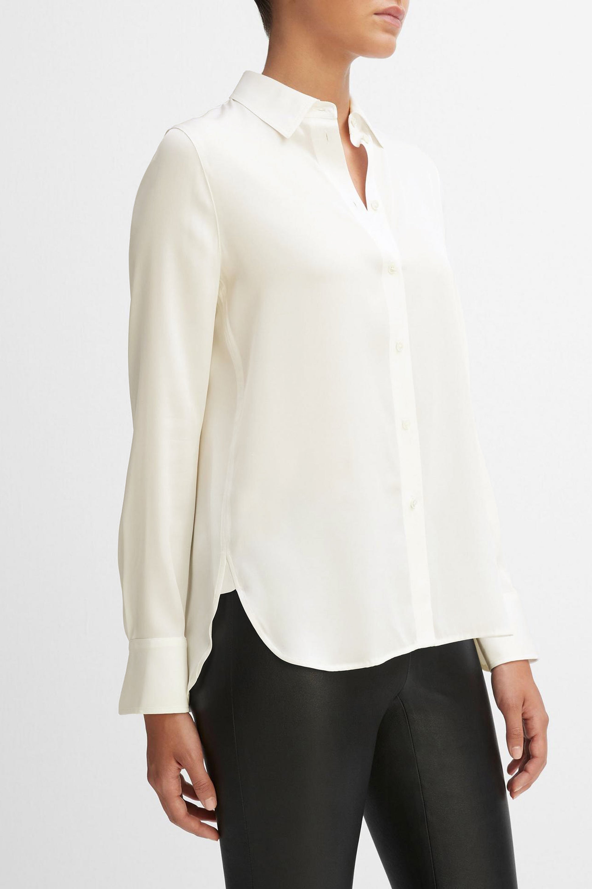 Bluse Slim Fitted in Optic WhiteVince - Anita Hass