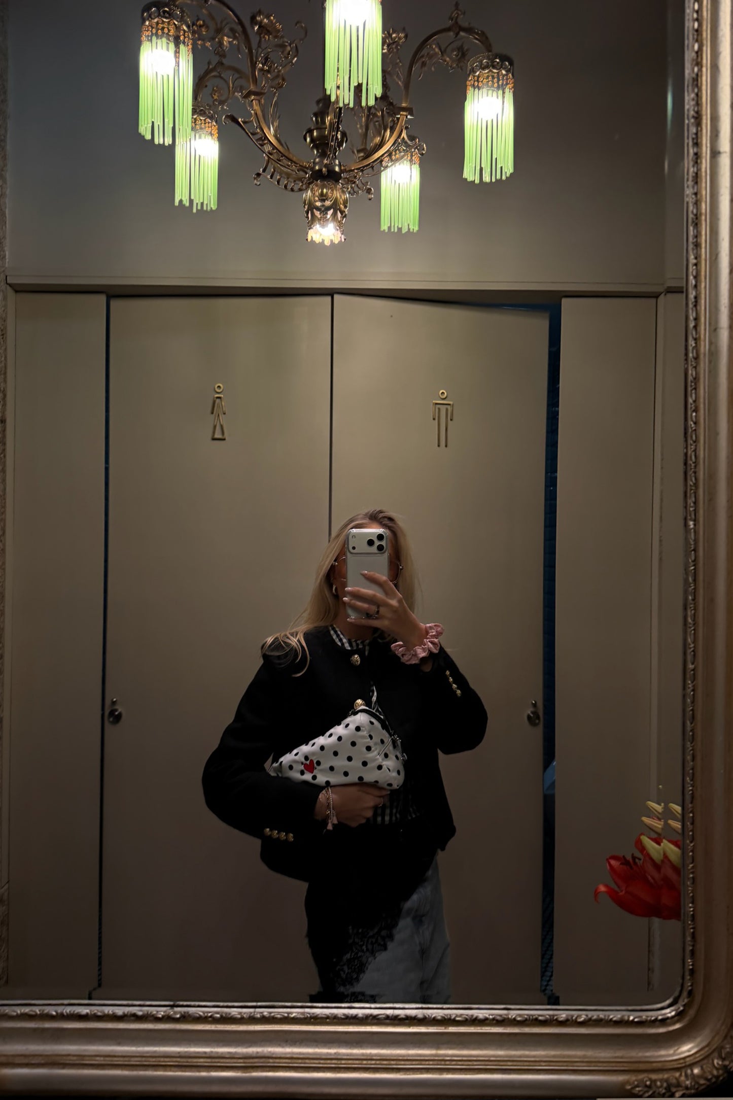 Pouch 'Heart' Large in Dot NylonAnita Hass - Anita Hass