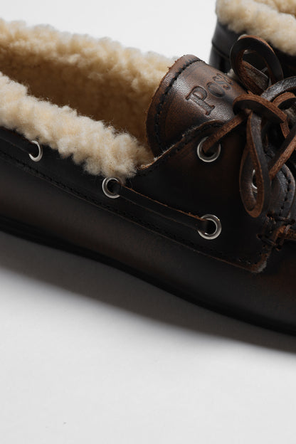 Loafer Boat Fur in Coffee