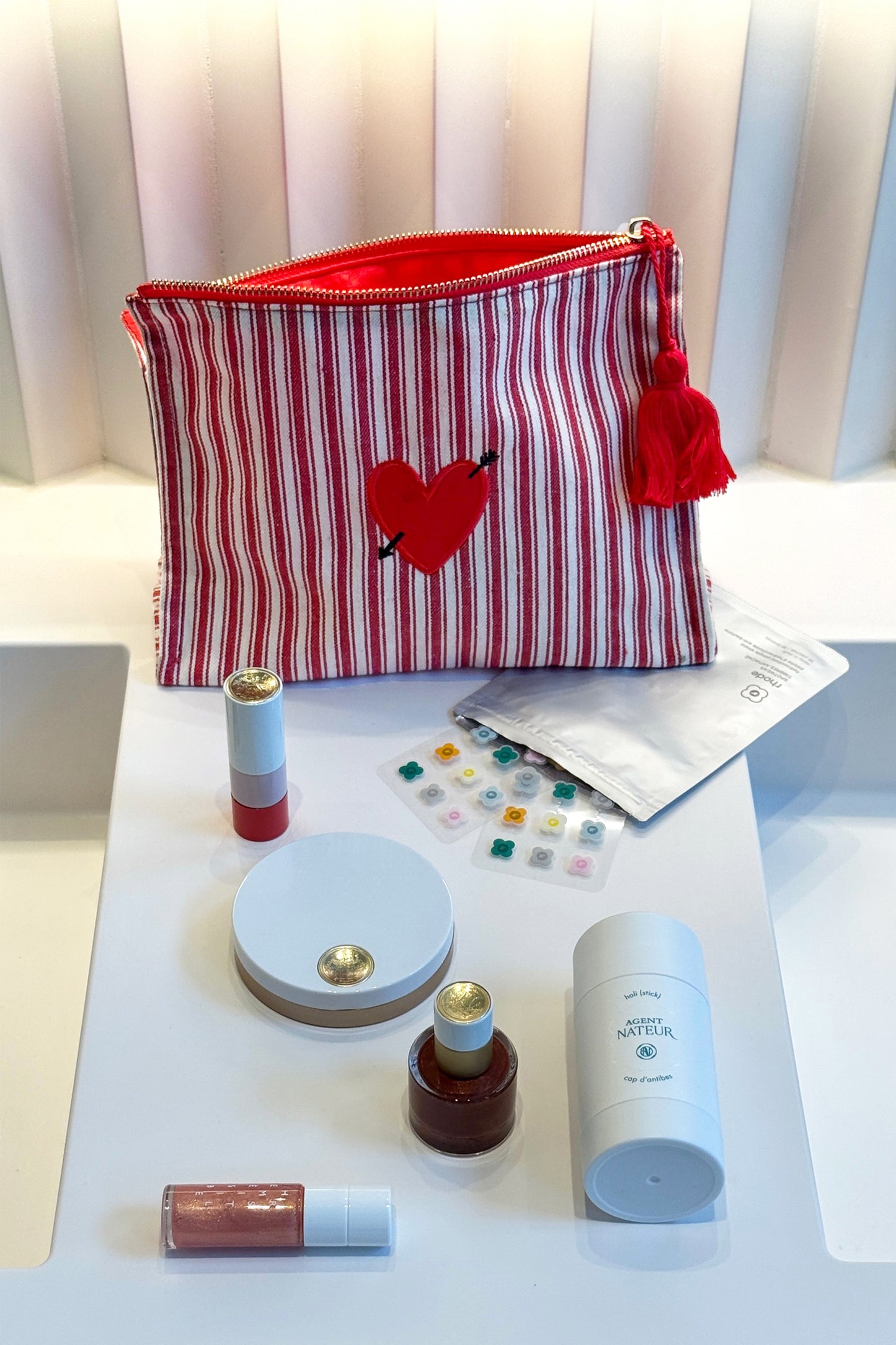 Pouch Treasure in Red/White