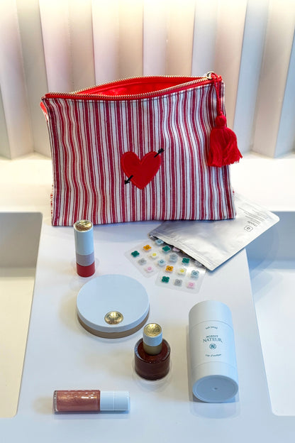 Pouch Treasure in Red/White