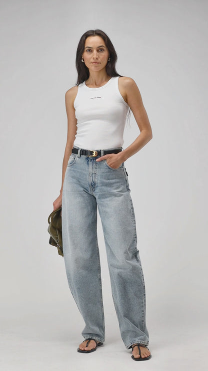 Tank Top La Coeur Embroidery in Weiß – Ladneri
