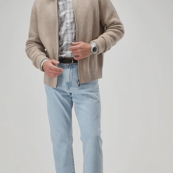 Hemd James in Grau Checked Ladneri Men
