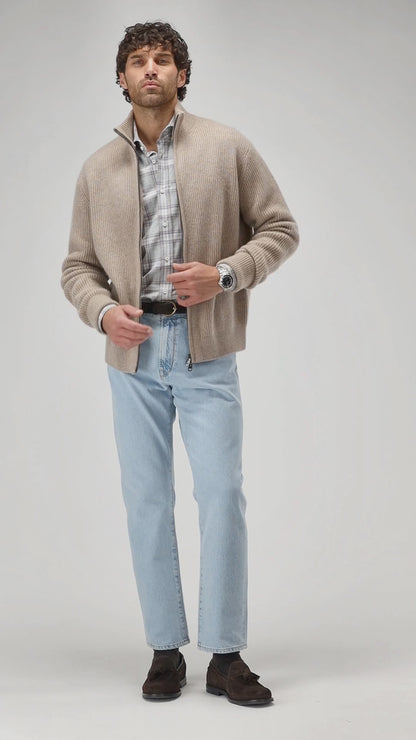 Hemd James in Grau Checked Ladneri Men