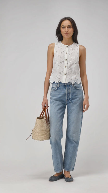 Weste Louise in WeißLadneri - Anita Hass