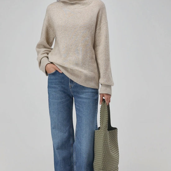 Rollkragenpullover Jardin Soleil in Beach Pebble – Ladneri