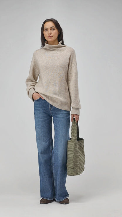 Rollkragenpullover Jardin Soleil in Beach Pebble – Ladneri