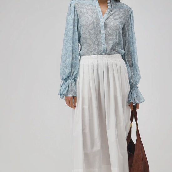 Bluse Elise in Blue Paisley Ladneri