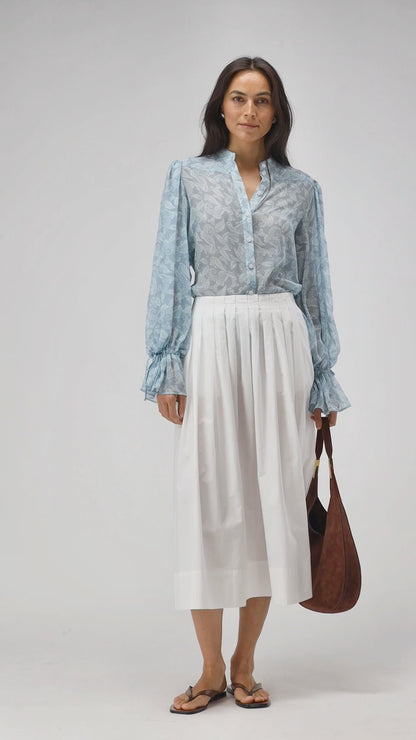 Bluse Elise in Blue Paisley Ladneri