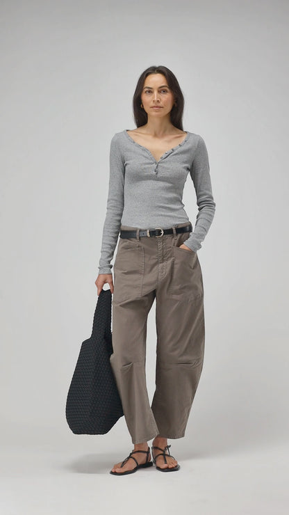 Longsleeve Greta in Grau Melange Ladneri