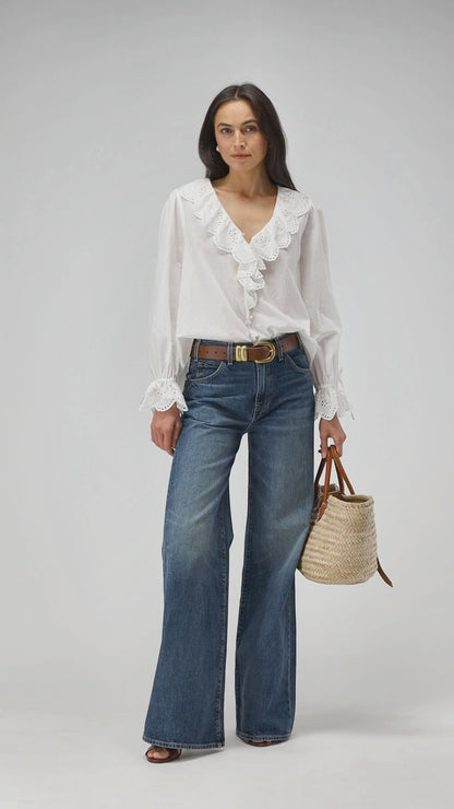 Bluse Lia in Weiß Ladneri
