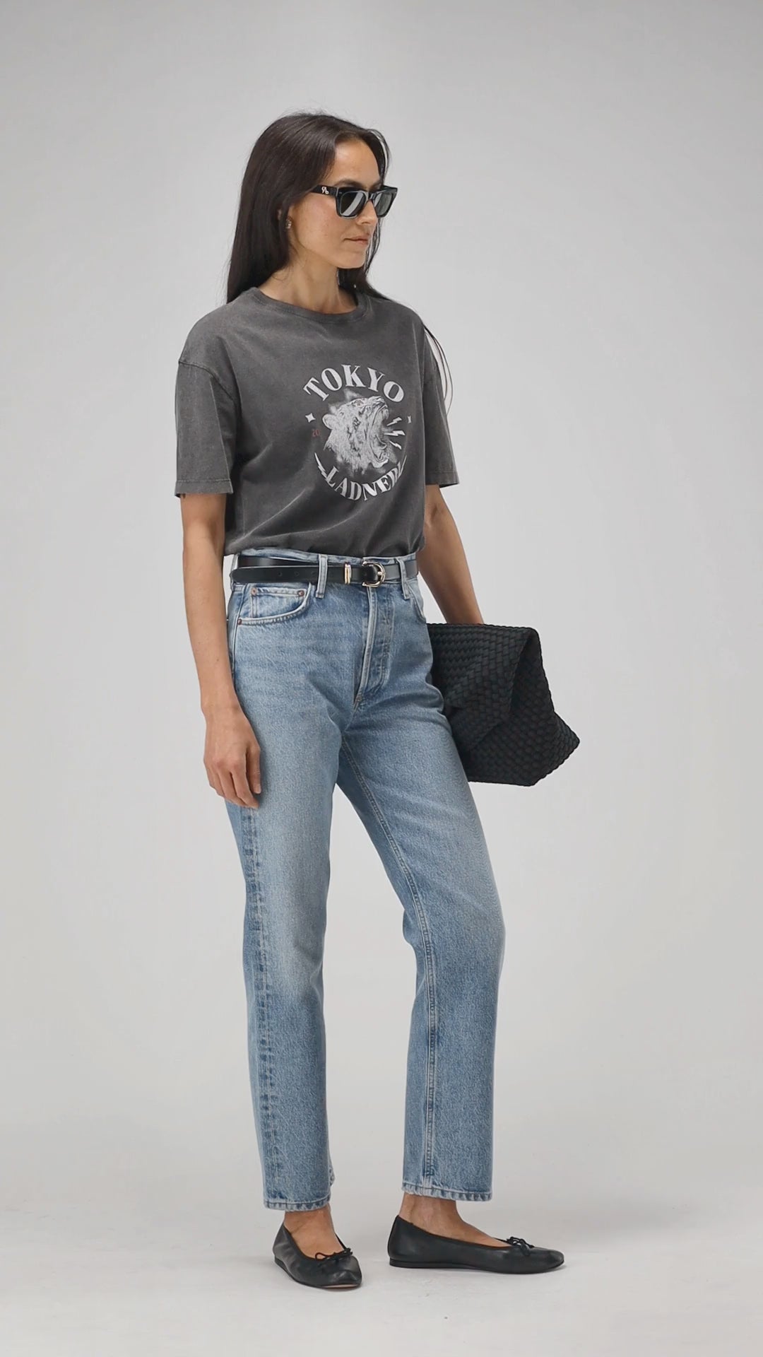 T-Shirt Ladneri Tiger in Washed BlackLadneri - Anita Hass