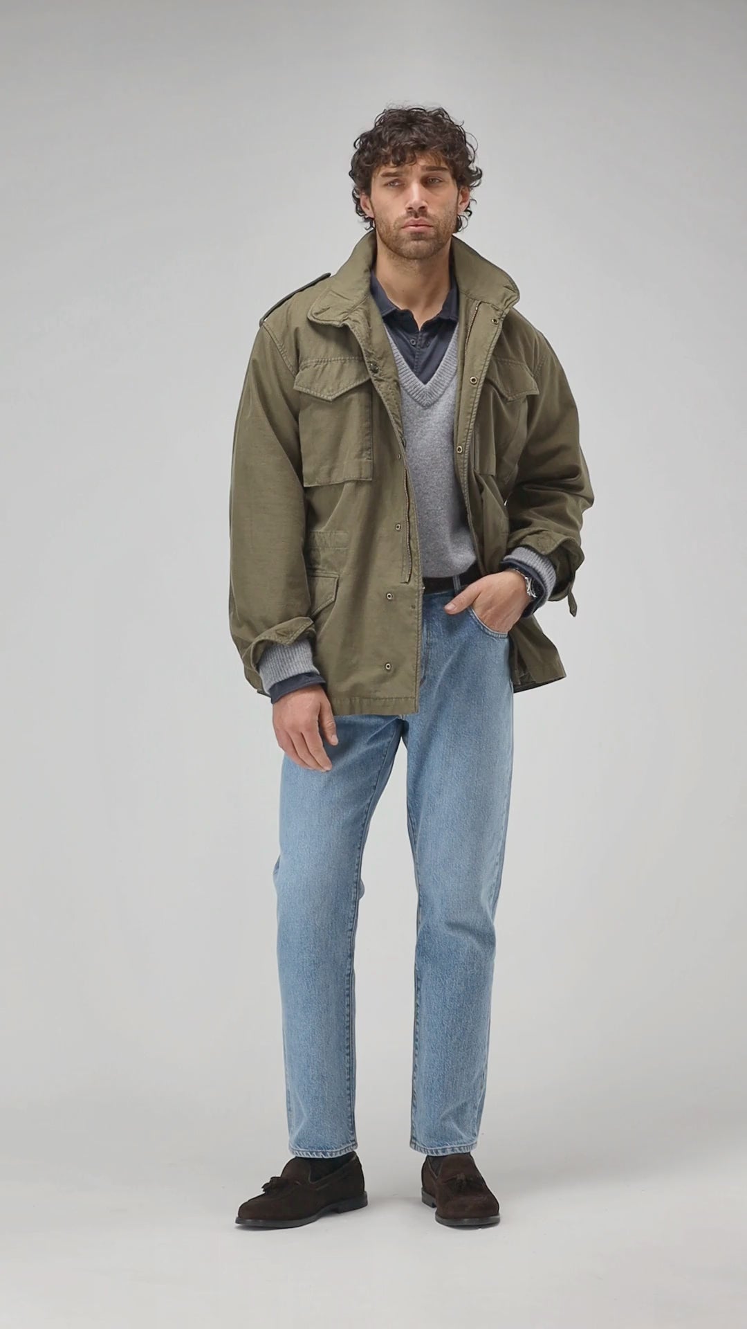 Jacke Mosca in Oliv Ladneri Men