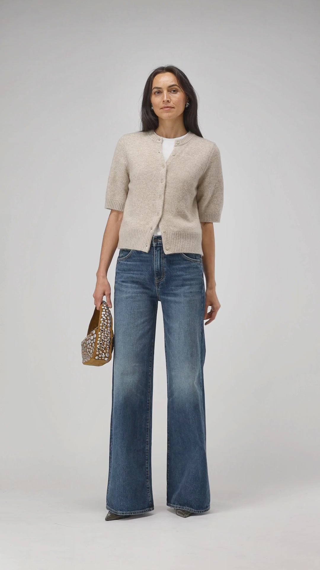 Cardigan Poupette Soleil in Beach Pepple – Ladneri