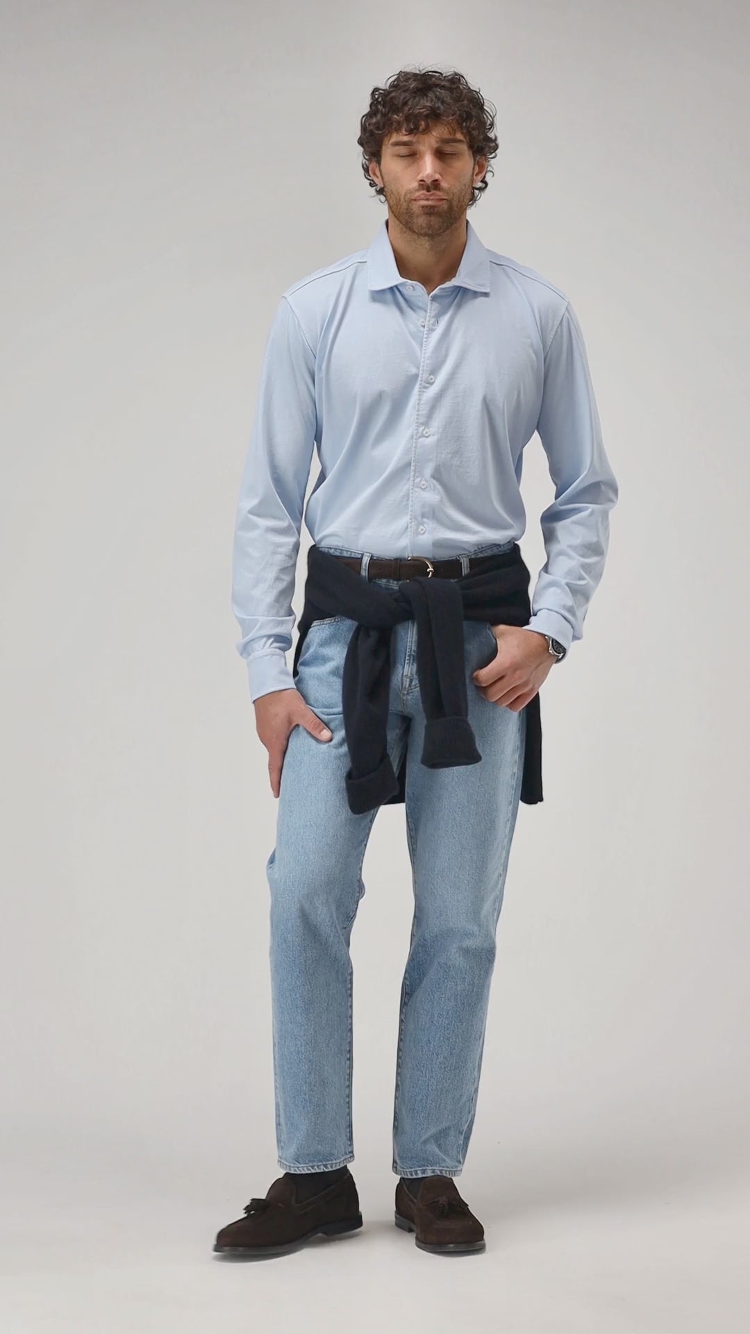 Hemd Luca in Hellblau Ladneri Men