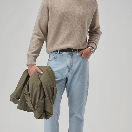 Pullover Frankie in Taupe Melange Ladneri Men