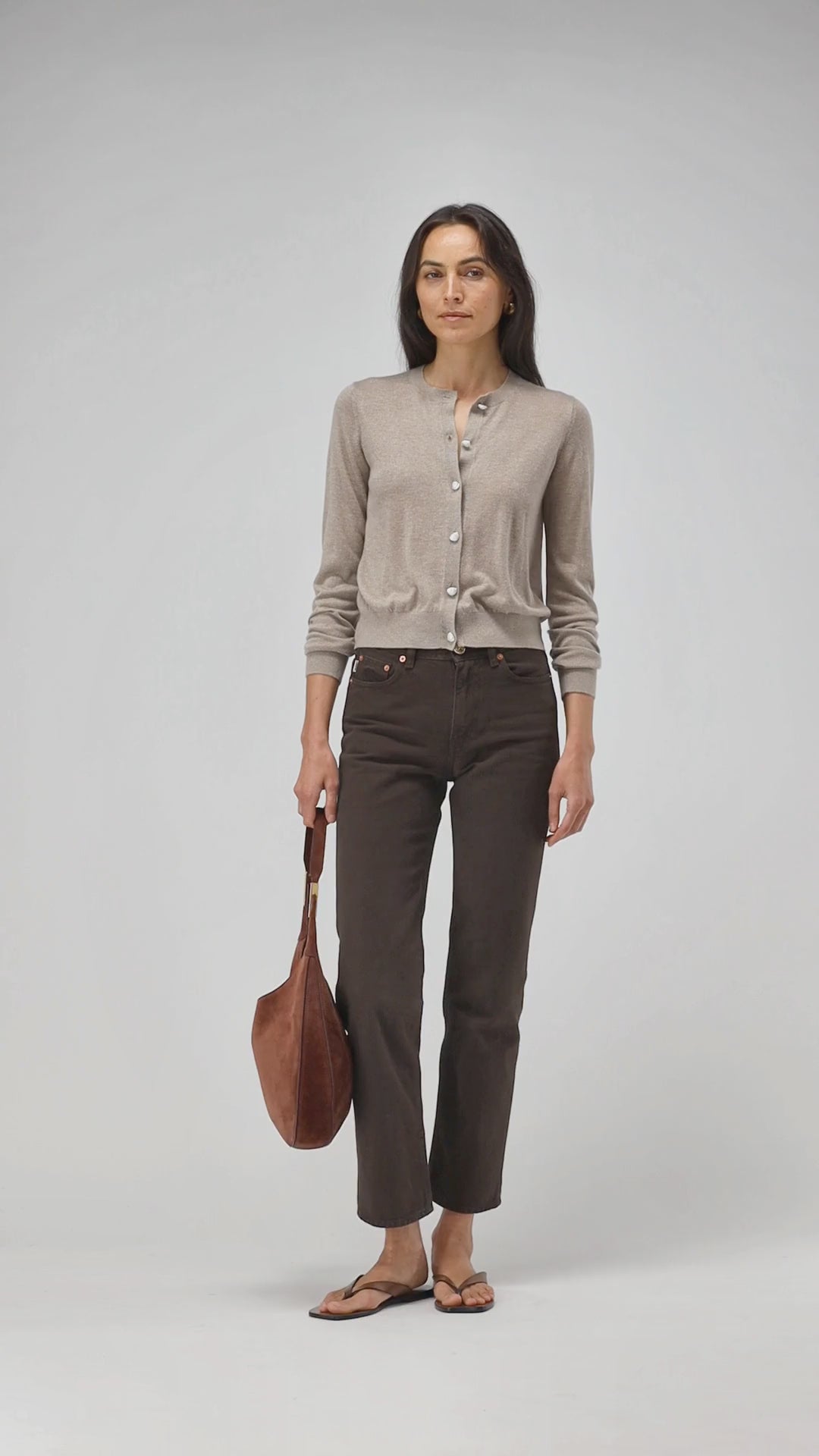 Cardigan Gigi in Taupe Ladneri