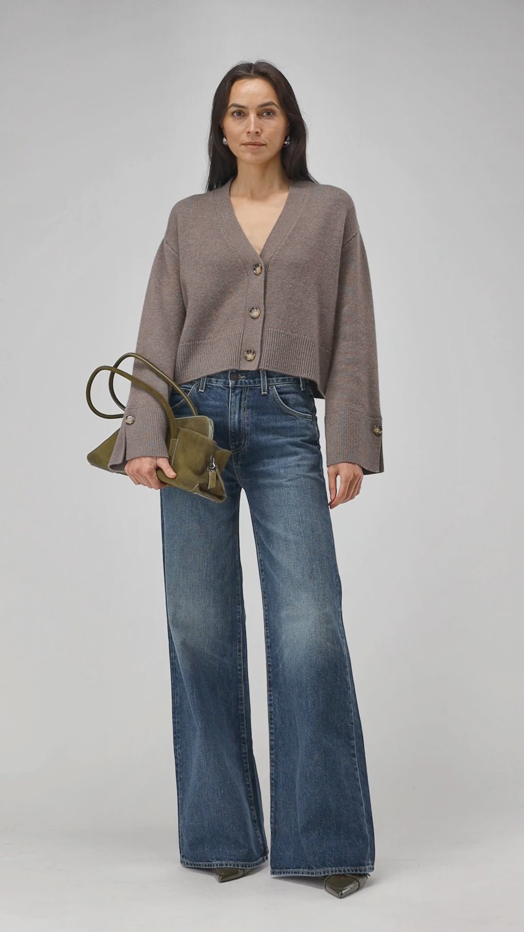 Cardigan Palais in Braun Ladneri