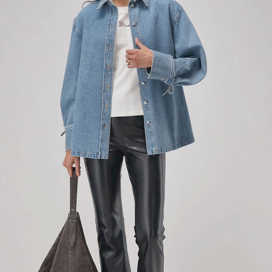 Jeanshemd Bonnie in Hellblau Ladneri