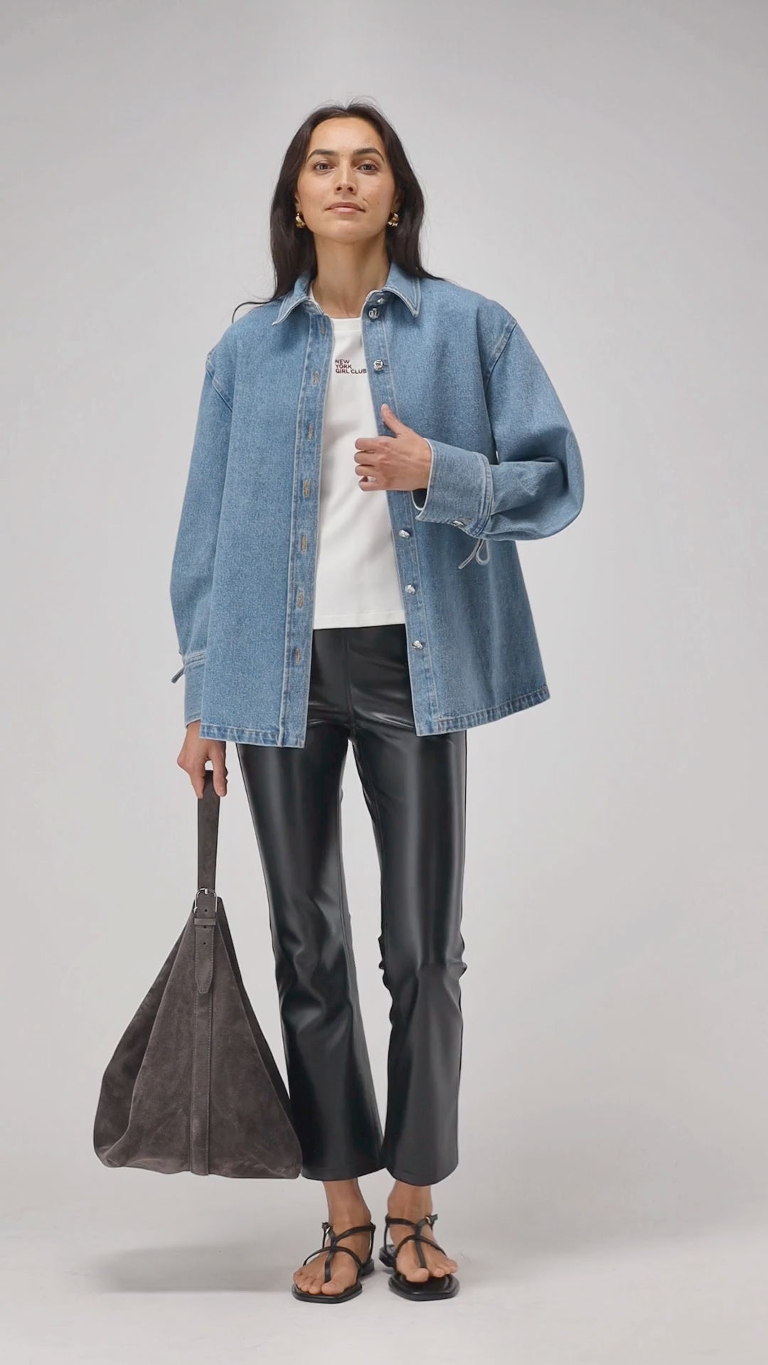 Jeanshemd Bonnie in Hellblau Ladneri