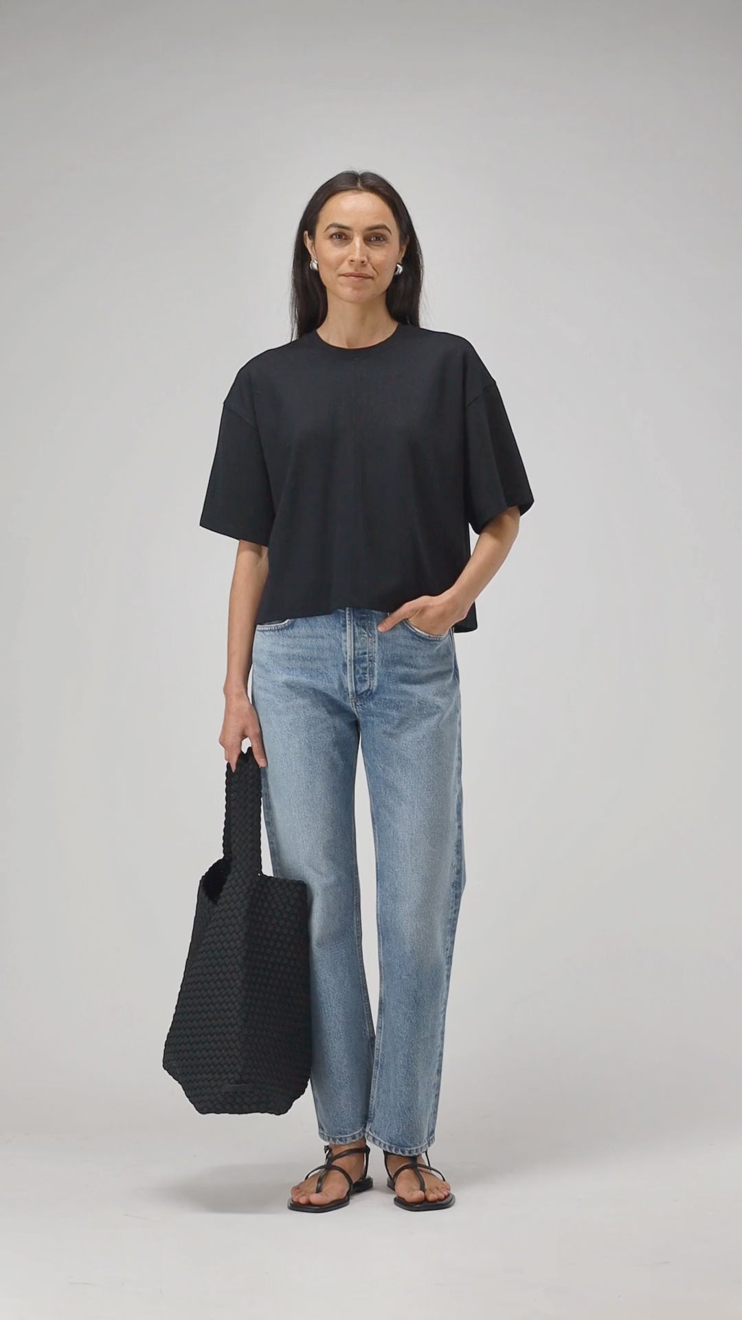 T-Shirt Elodie in Schwarz Ladneri