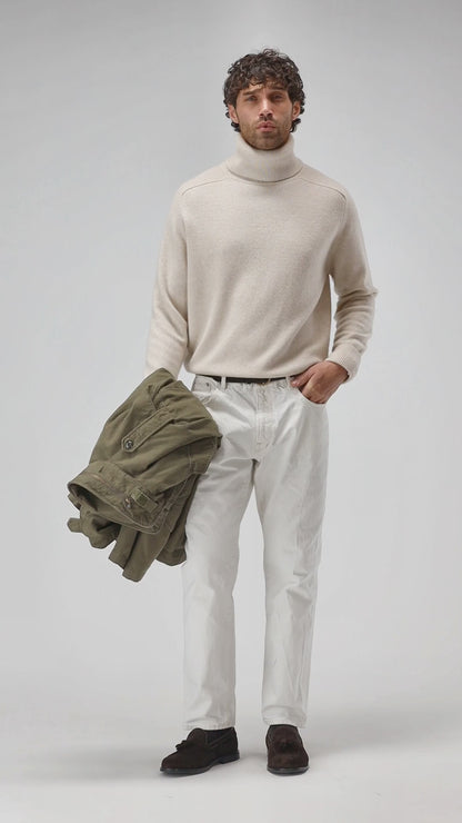 Pullover Frankie in Cream Melange Ladneri Men