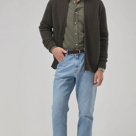 Cardigan Paulie in Olive Ladneri Men