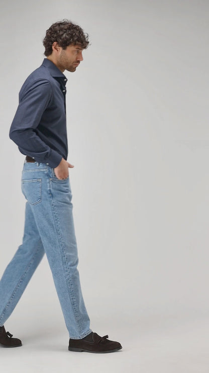 Hemd Bruno in Navy Ladneri Men
