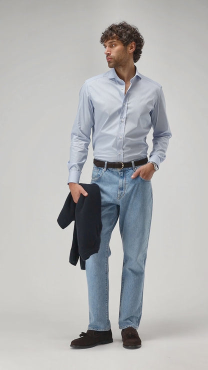 Hemd James in Blau Ladneri Men