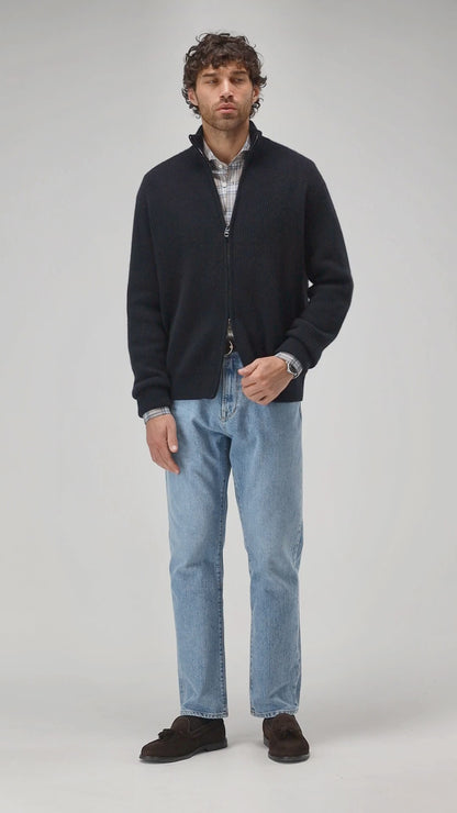 Cardigan Paulie in Navy Ladneri Men