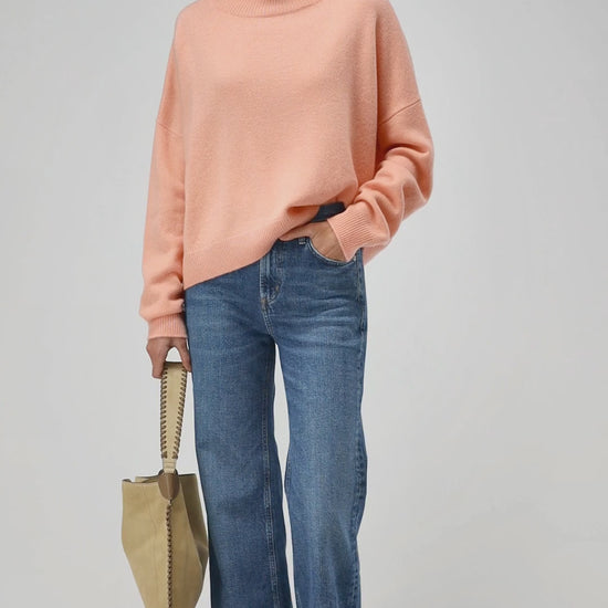 Rollkragenpullover Royal Soleil in Shrimp Ladneri