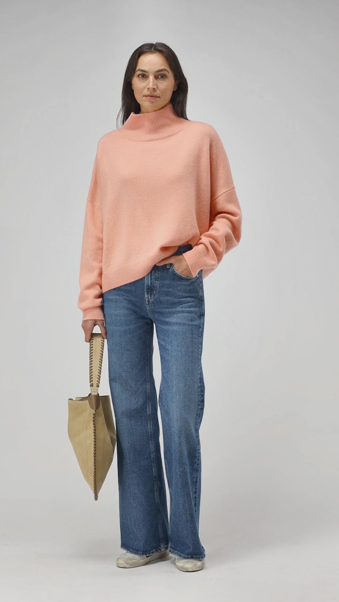 Rollkragenpullover Royal Soleil in Shrimp Ladneri