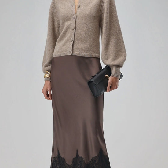 Cardigan Nala in Warm Taupe Ladneri