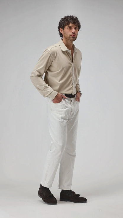 Pullover Joey in Cream Melange Ladneri Men