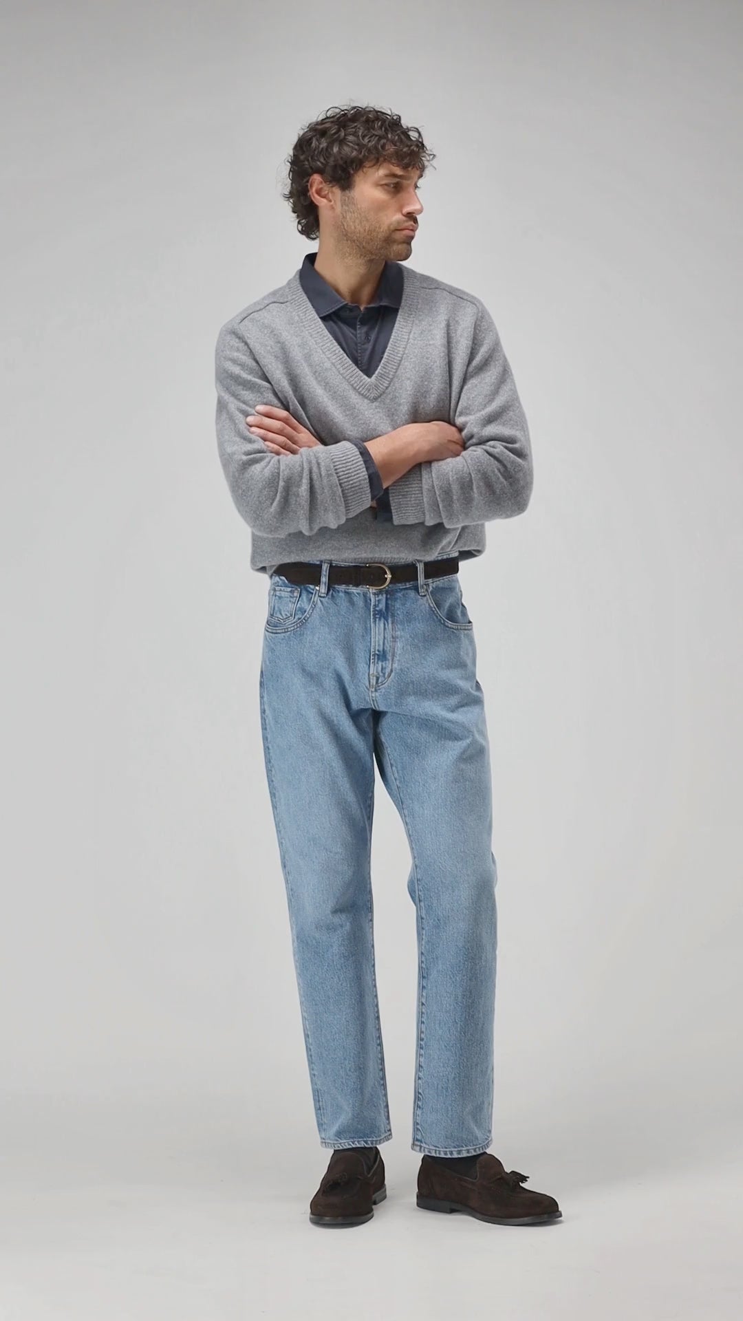 Hemd Luca in Navy Ladneri Men