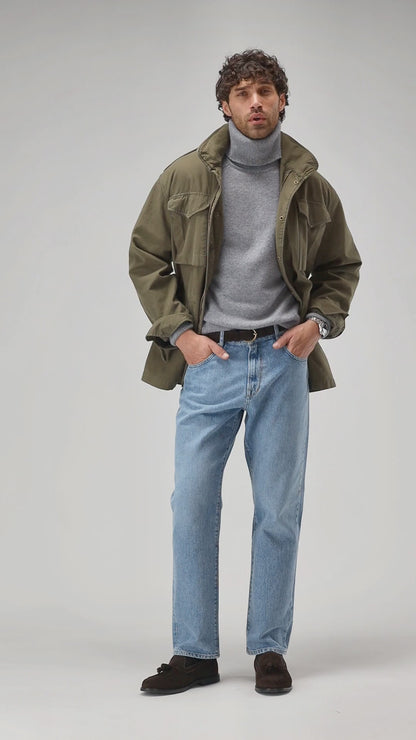 Pullover Frankie in Mid Grey Melange Ladneri Men