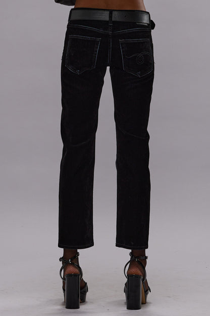 Jeans Boy Straight in Flocked BlackR13 - Anita Hass