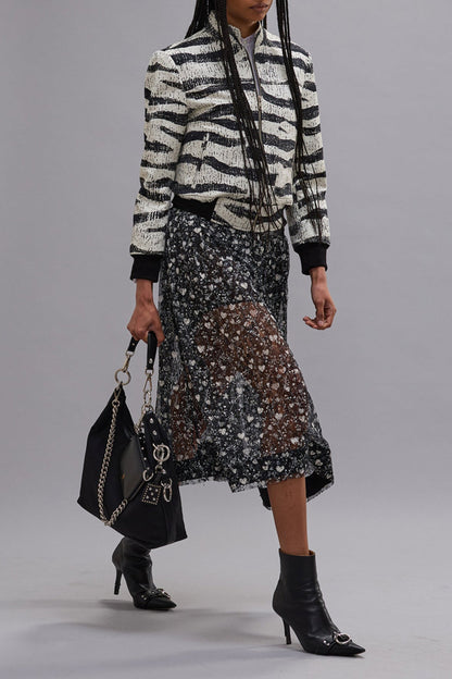 Jacke Shrunken in Black/White ZebraR13 - Anita Hass