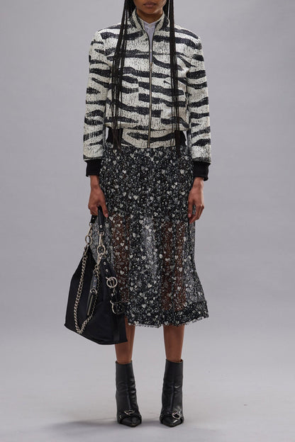 Jacke Shrunken in Black/White ZebraR13 - Anita Hass