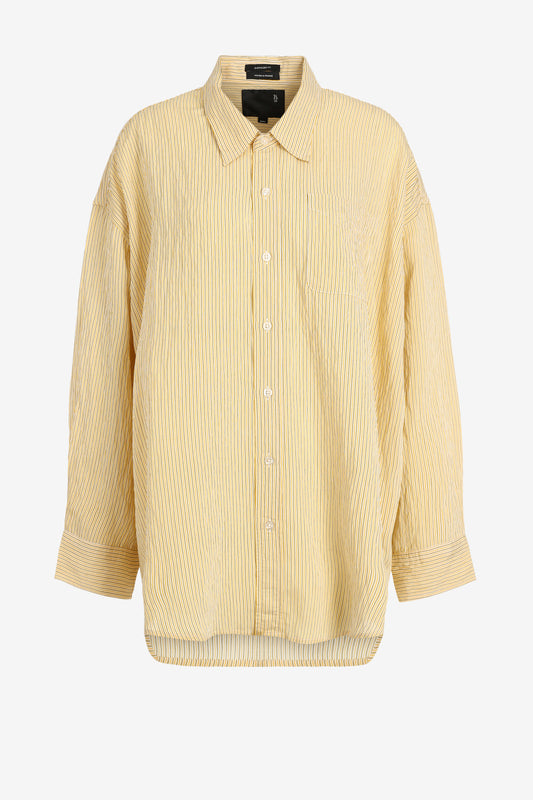 Drop Neck Blouse in Orange Stripe R13 - Anita Hass