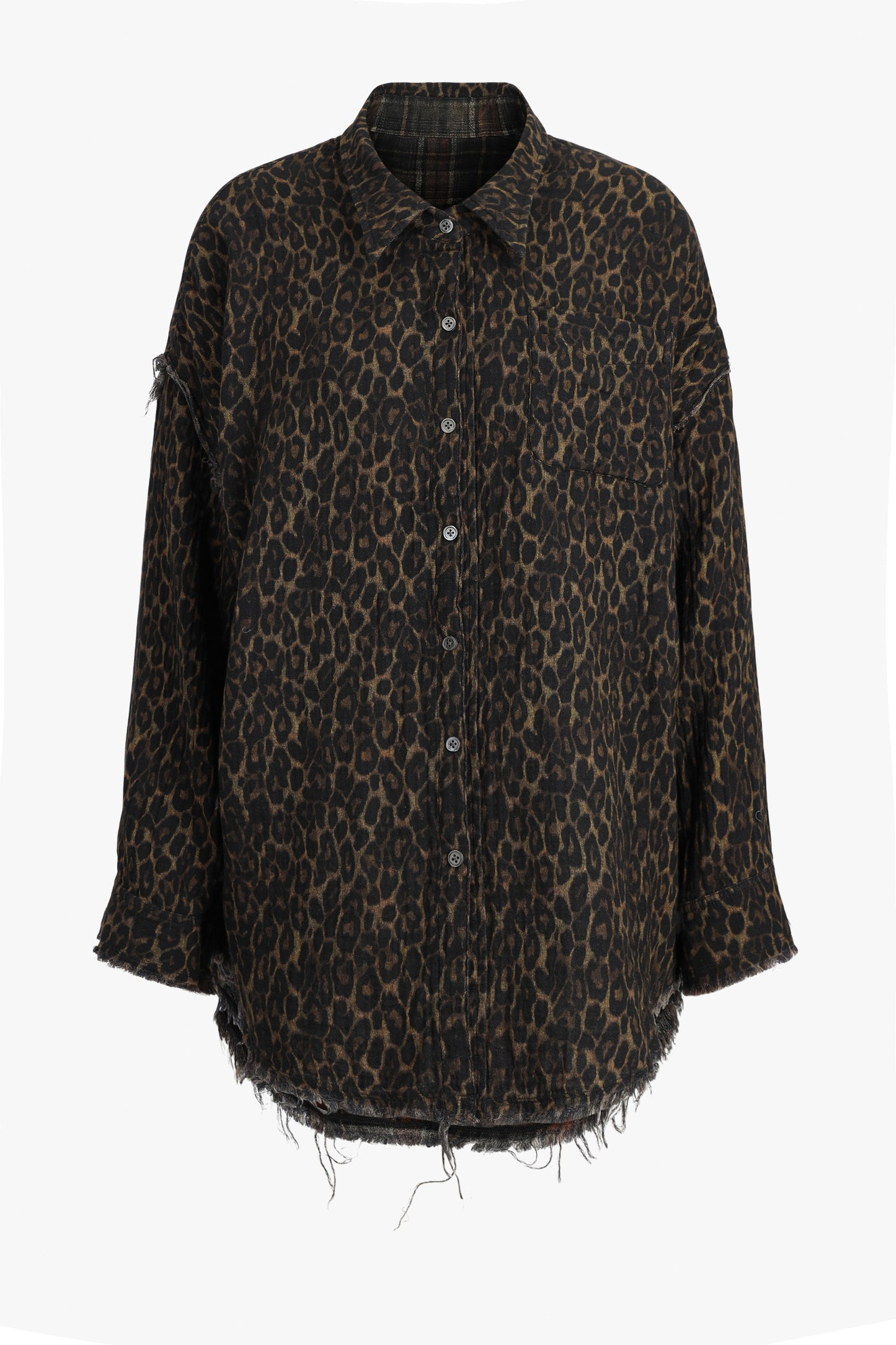 Reversible Blouse in Brown Plaid