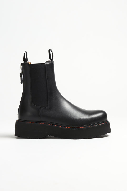 Boots Single Stack Chelsea in Schwarz R13
