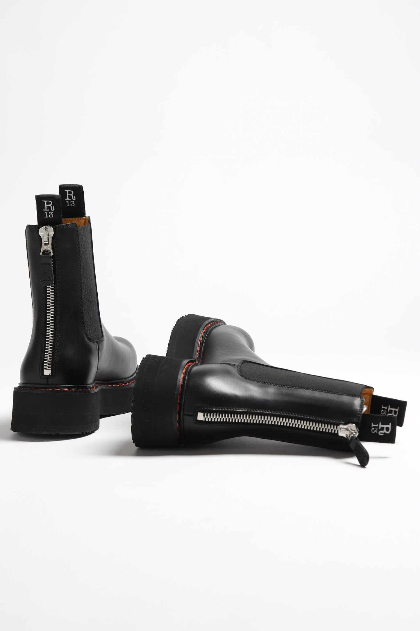 Boots Single Stack Chelsea in Schwarz R13